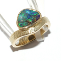 Ring mit Boulder-Opal<br />585/Gelbgold<br />